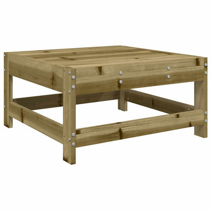 vidaXL Tabouret de jardin avec coussin, pin imprégné