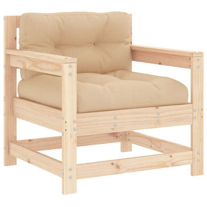 vidaXL Chaises de jardin avec coussins 2 pcs Bois de pin massif