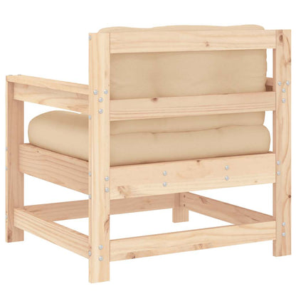 vidaXL Chaises de jardin avec coussins 2 pcs Bois de pin massif