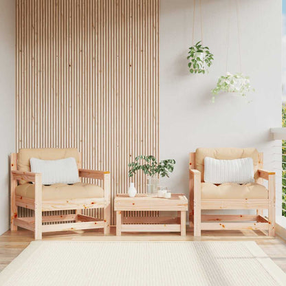 vidaXL Chaises de jardin avec coussins 2 pcs Bois de pin massif