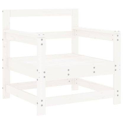 vidaXL Chaises de jardin avec coussins 2 pcs Blanc Bois de pin massif