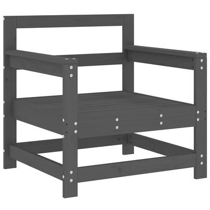 vidaXL Chaises de jardin avec coussins 2 pcs Bois de pin massif gris