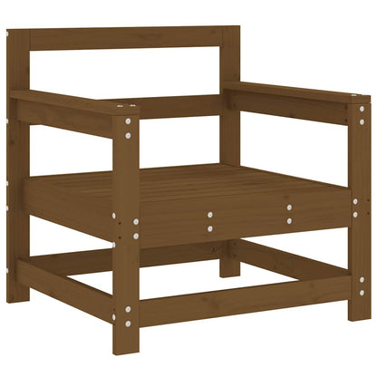 vidaXL Chaises de jardin avec coussins 2 pcs Marron miel Bois de pin massif