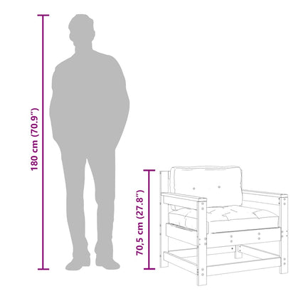 Gartenstühle mit Kissen 2 Stk. Kiefernholz Imprägniert