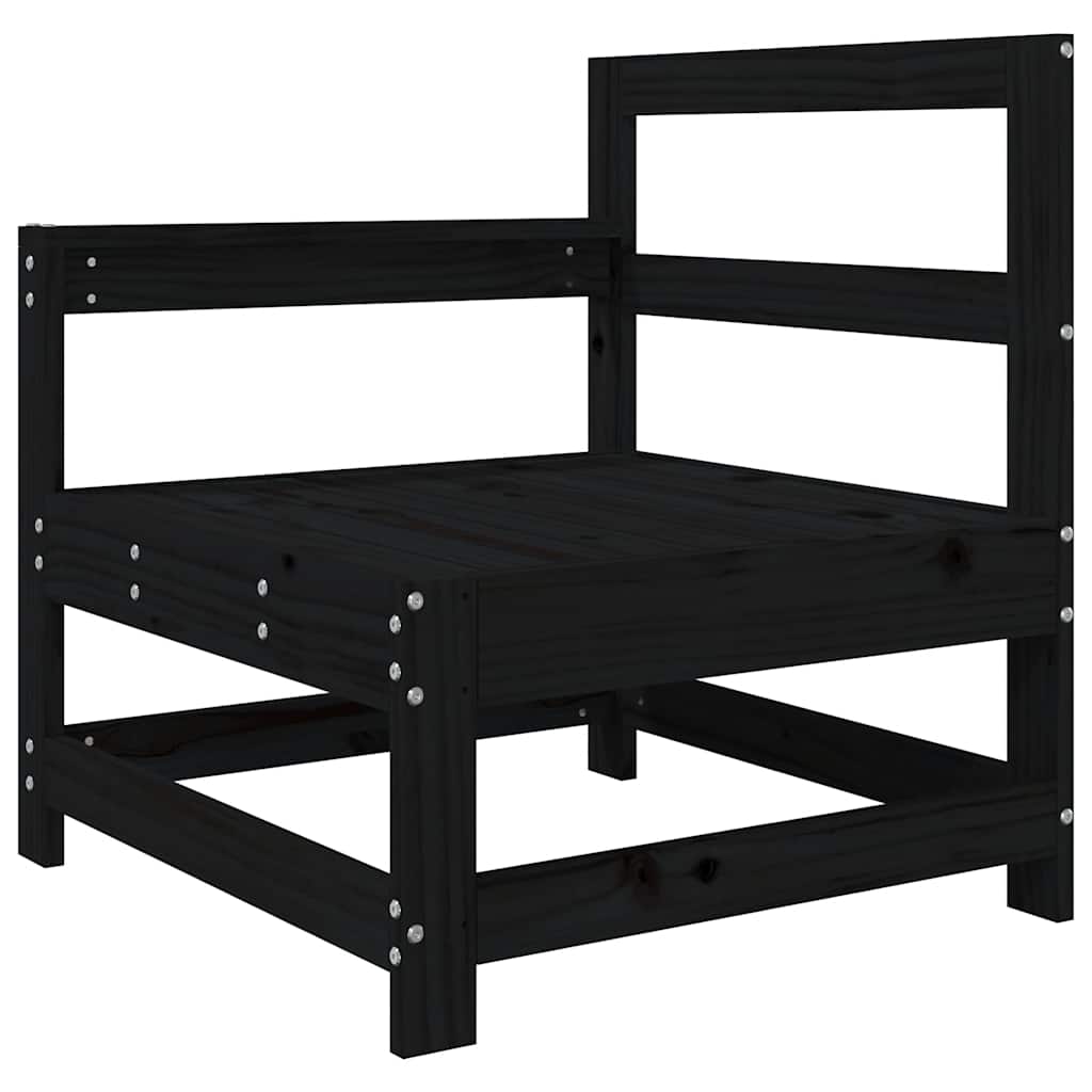vidaXL Gartenstuhl mit Kissen Schwarz Massivholz Kiefer