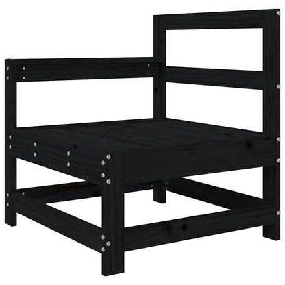 vidaXL Gartenstuhl mit Kissen Schwarz Massivholz Kiefer