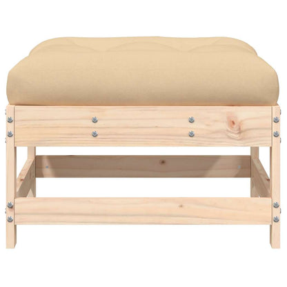 vidaXL Tabourets de jardin avec coussins 2 pcs Bois de pin massif