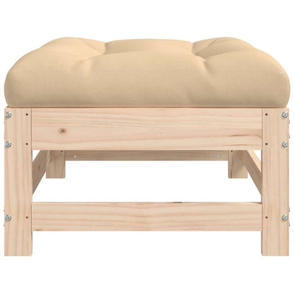 vidaXL Tabourets de jardin avec coussins 2 pcs Bois de pin massif