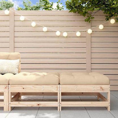 vidaXL Tabourets de jardin avec coussins 2 pcs Bois de pin massif