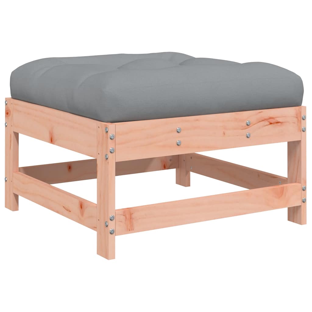 vidaXL Gartenhocker mit Kissen 2 Stk. Massivholz Douglasie