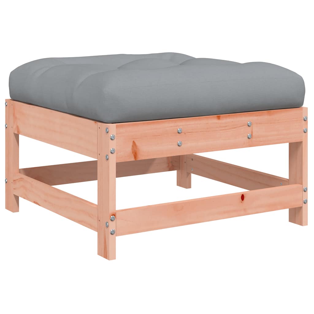 vidaXL Gartenhocker mit Kissen 2 Stk. Massivholz Douglasie