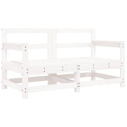 vidaXL Chaises de jardin avec coussins 2 pcs Blanc Bois de pin massif