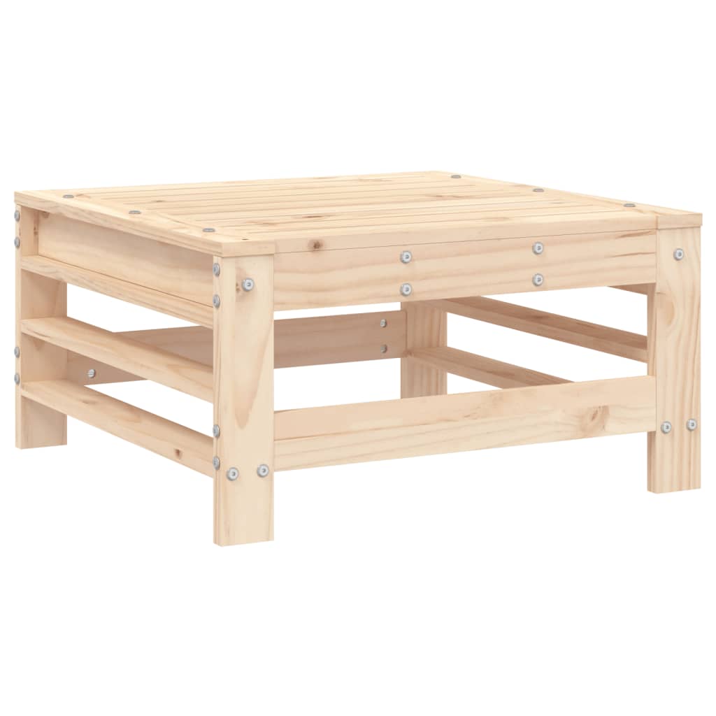 vidaXL Tabouret de jardin avec coussin Bois de pin massif
