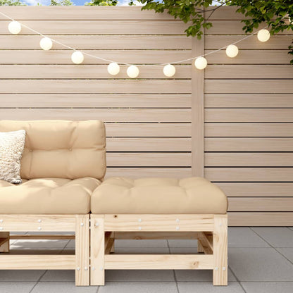 vidaXL Tabouret de jardin avec coussin Bois de pin massif