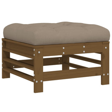 vidaXL Tabouret de jardin avec coussin marron miel en pin massif
