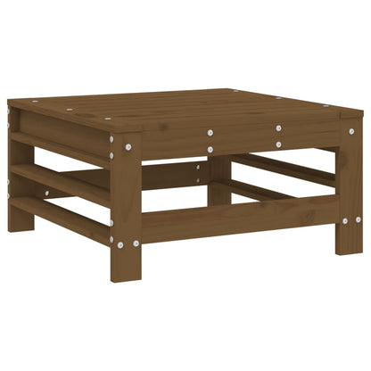 vidaXL Tabouret de jardin avec coussin marron miel en pin massif