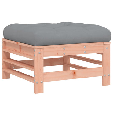 vidaXL Tabouret de jardin avec coussin en bois de douglas massif