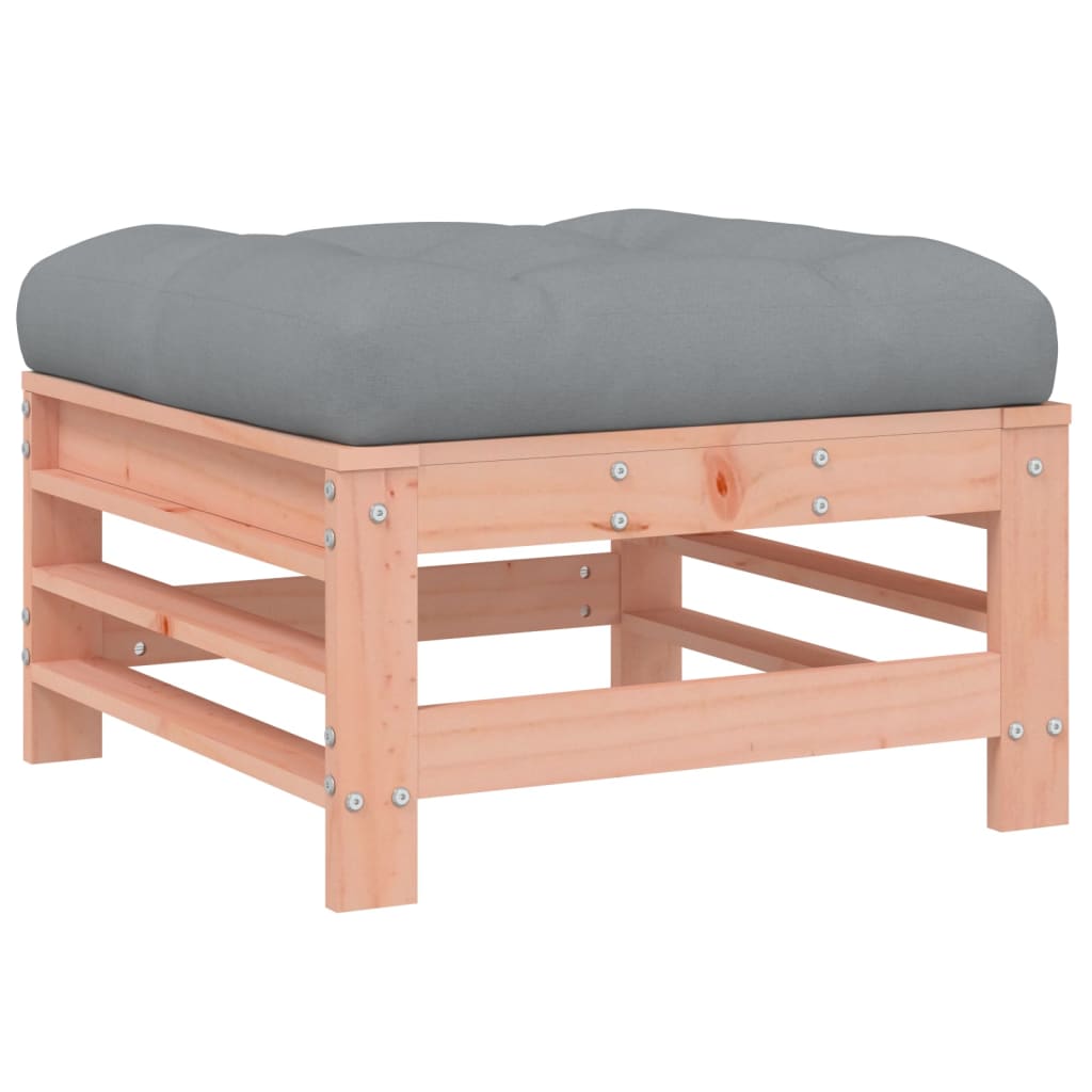 vidaXL Gartenhocker mit Kissen Massivholz Douglasie