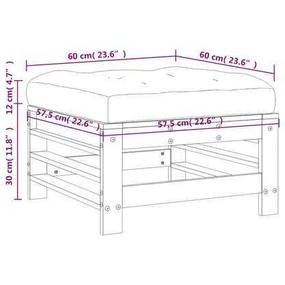 vidaXL Gartenhocker mit Kissen Massivholz Douglasie