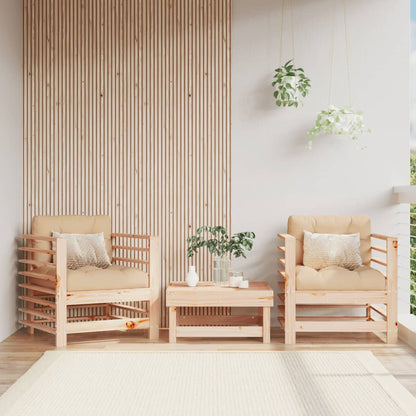 vidaXL Chaises de jardin avec coussins 2 pcs Bois de pin massif
