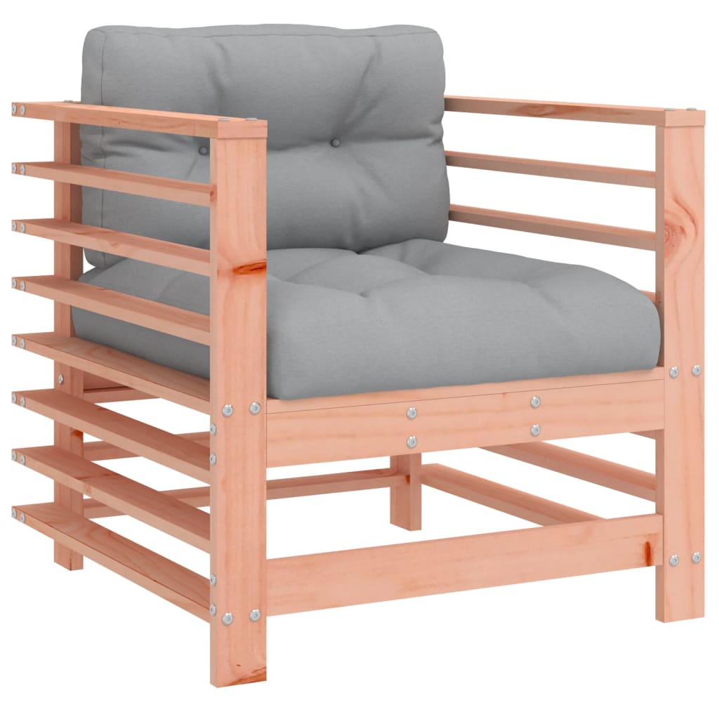 vidaXL Chaises de jardin avec coussins 2 pcs. Bois de douglas massif