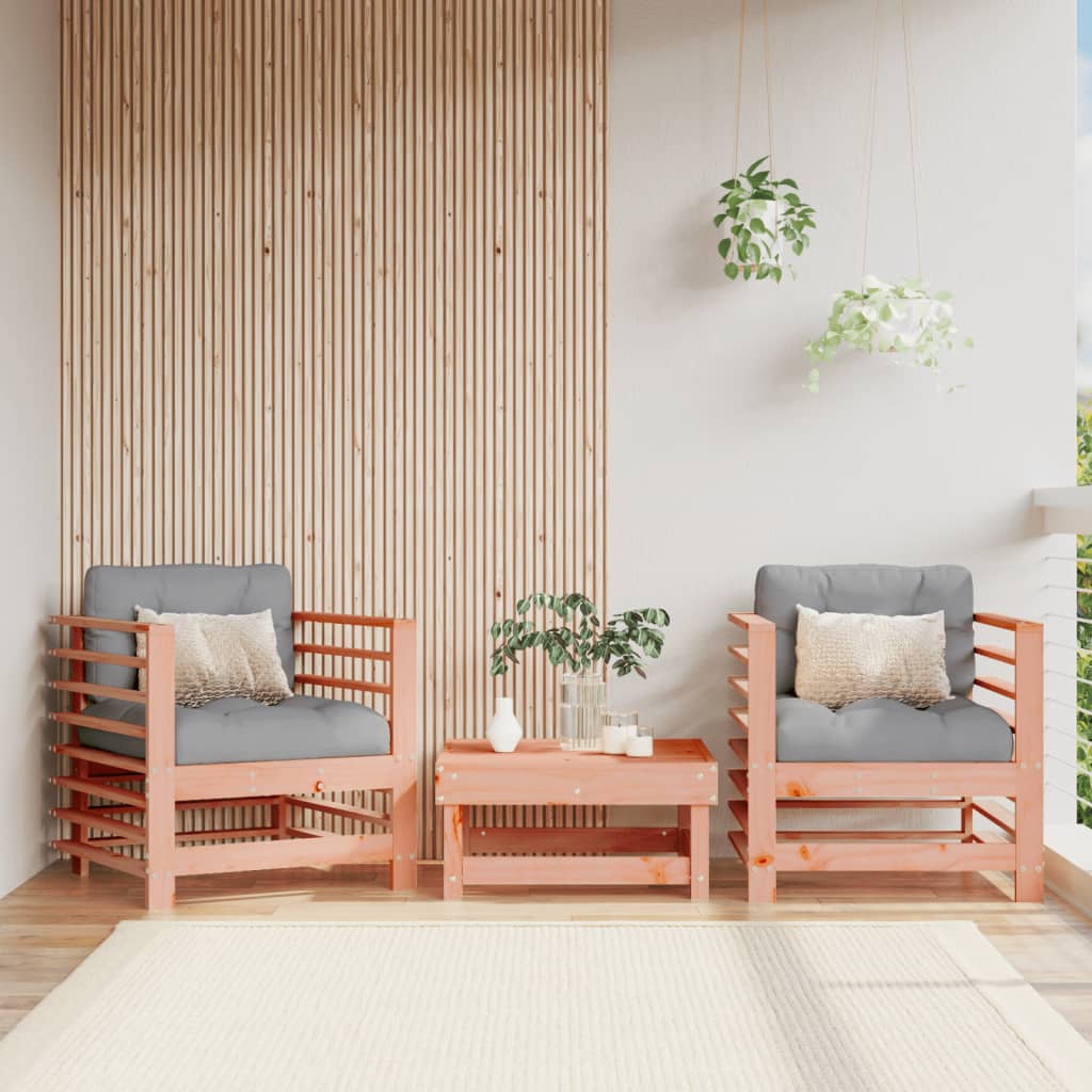 vidaXL Chaises de jardin avec coussins 2 pcs. Bois de douglas massif