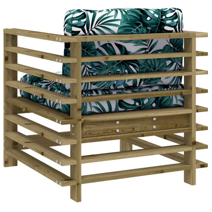 vidaXL Chaises de jardin avec coussins 2 pcs. Bois de pin imprégné