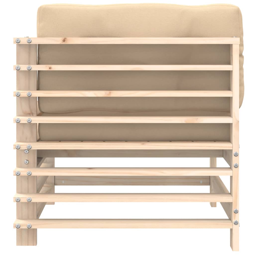 vidaXL Ecksofas mit Kissen 2 Stk. Massivholz Kiefer