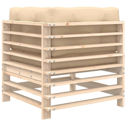 vidaXL Ecksofas mit Kissen 2 Stk. Massivholz Kiefer