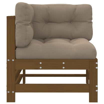 vidaXL Ecksofas mit Kissen 2 Stk. Honigbraun Massivholz Kiefer