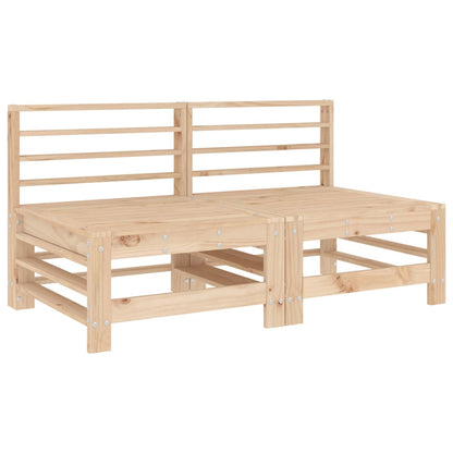 vidaXL Mittelsofas mit Kissen 2 Stk. Massivholz Kiefer