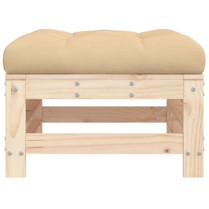 vidaXL Tabourets de jardin avec coussins 2 pcs Bois de pin massif