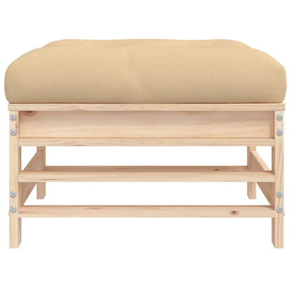 vidaXL Tabourets de jardin avec coussins 2 pcs Bois de pin massif