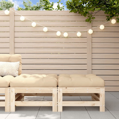 vidaXL Tabourets de jardin avec coussins 2 pcs Bois de pin massif