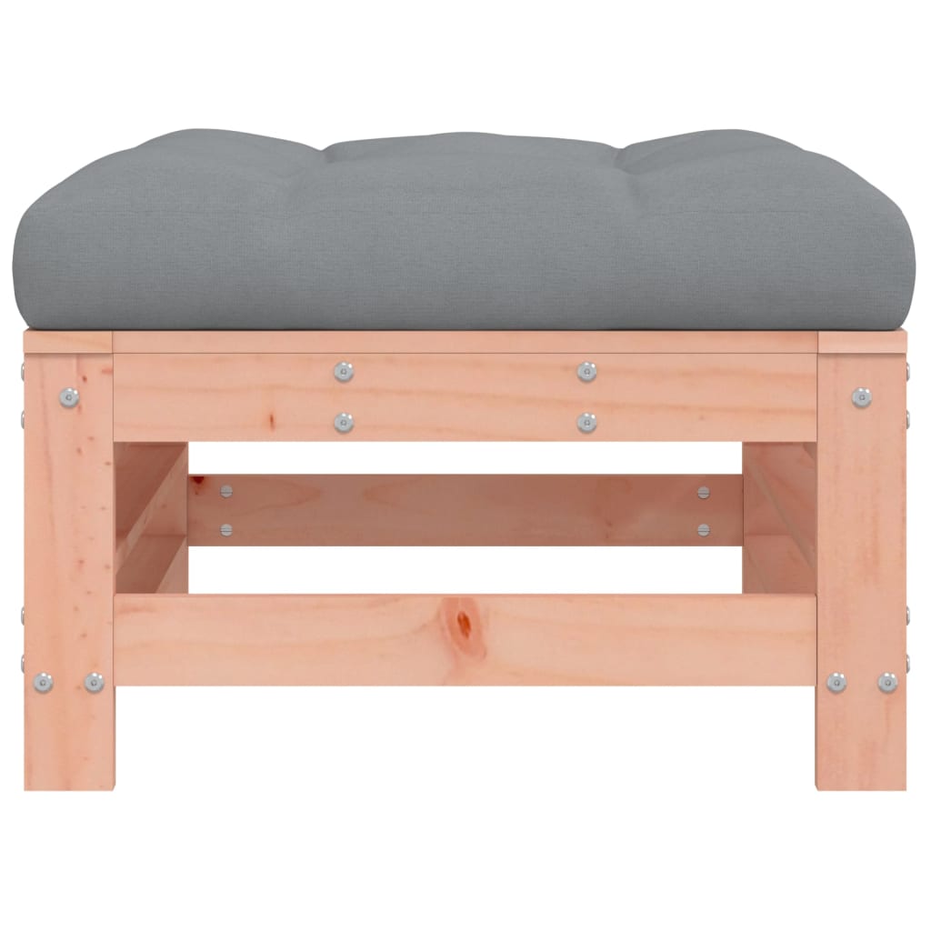 vidaXL Gartenhocker mit Kissen 2 Stk. Massivholz Douglasie