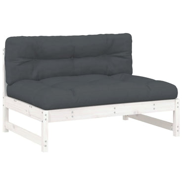 vidaXL Mittelsofa Weiß 120x80 cm Massivholz Kiefer