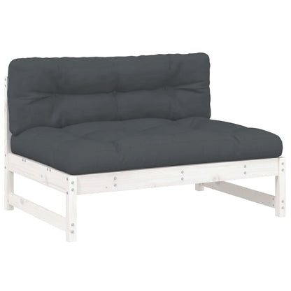 vidaXL Mittelsofa Weiß 120x80 cm Massivholz Kiefer