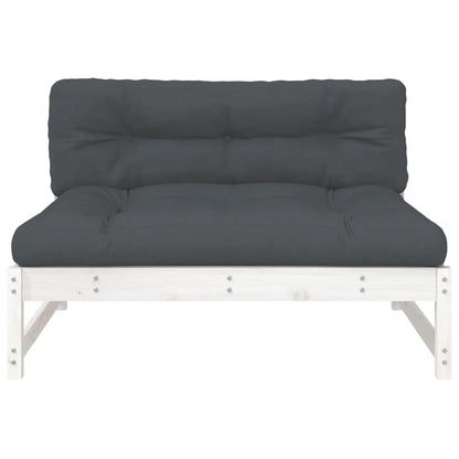 vidaXL Mittelsofa Weiß 120x80 cm Massivholz Kiefer