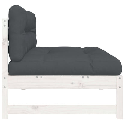 vidaXL Mittelsofa Weiß 120x80 cm Massivholz Kiefer