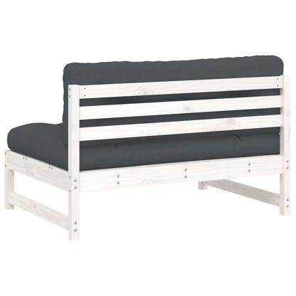 vidaXL Mittelsofa Weiß 120x80 cm Massivholz Kiefer