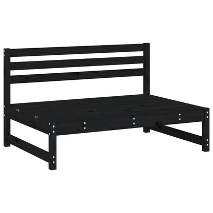 vidaXL Mittelsofa Schwarz 120x80 cm Massivholz Kiefer