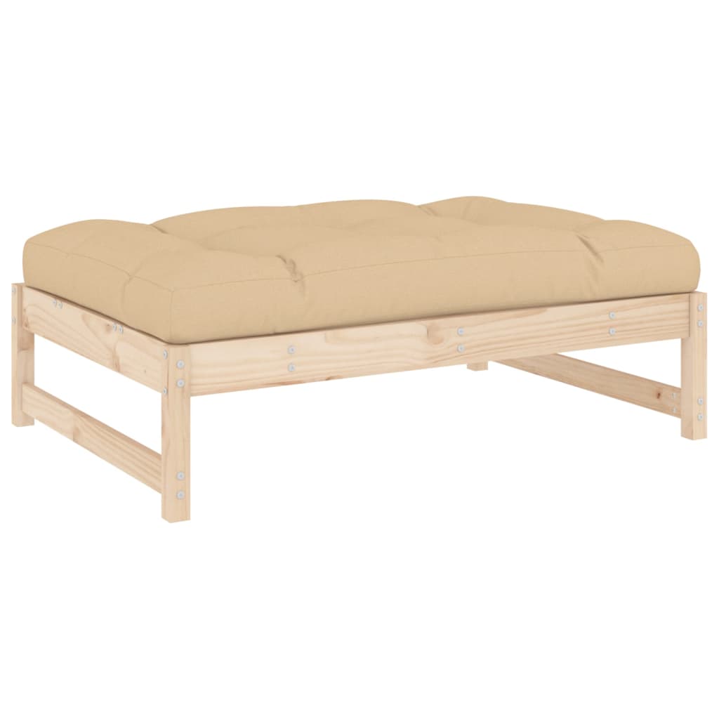 vidaXL Gartenhocker 120x80 cm Massivholz Kiefer