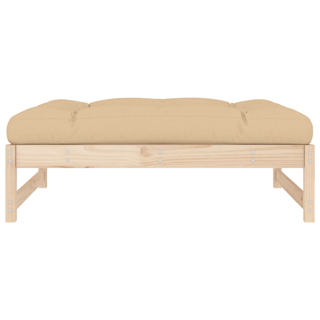vidaXL Gartenhocker 120x80 cm Massivholz Kiefer