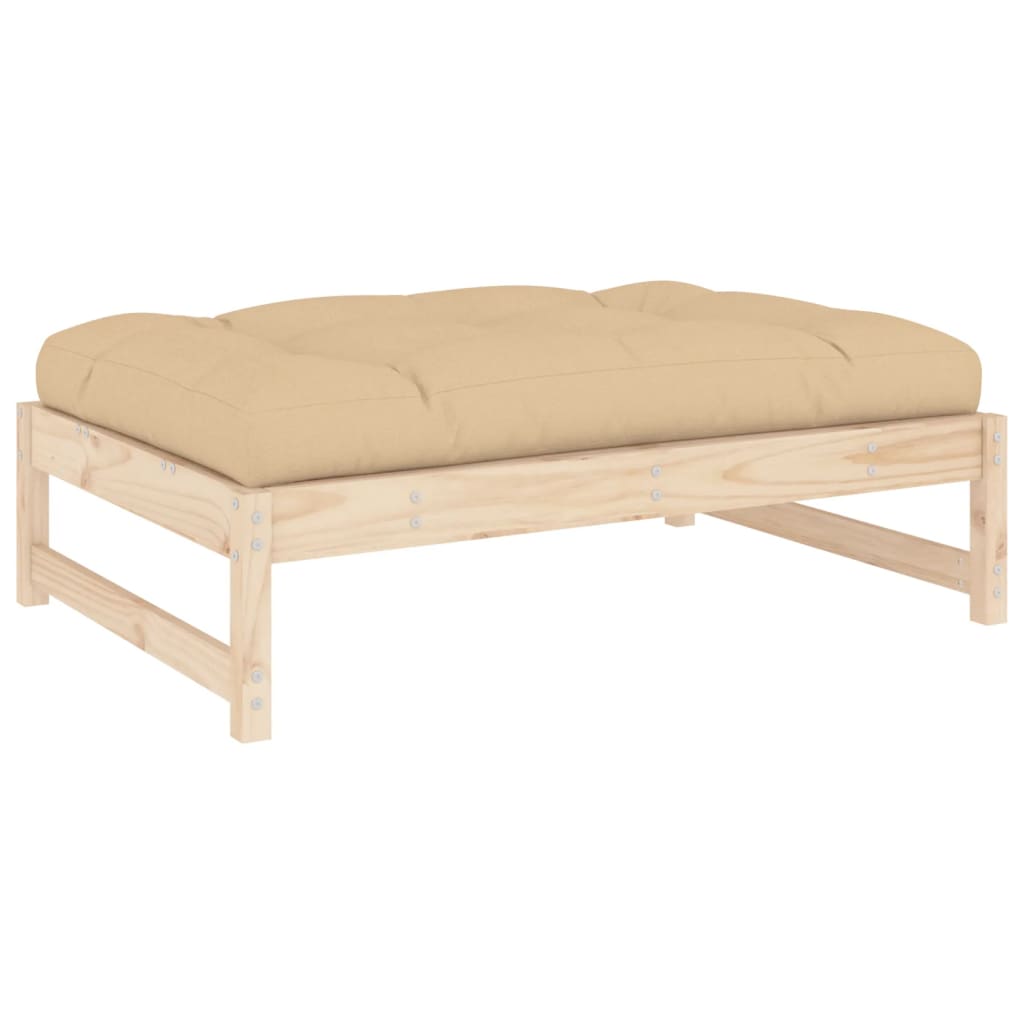 vidaXL Gartenhocker 120x80 cm Massivholz Kiefer