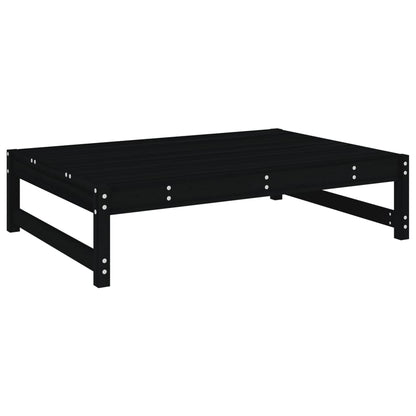 vidaXL Gartenhocker Schwarz 120x80 cm Massivholz Kiefer