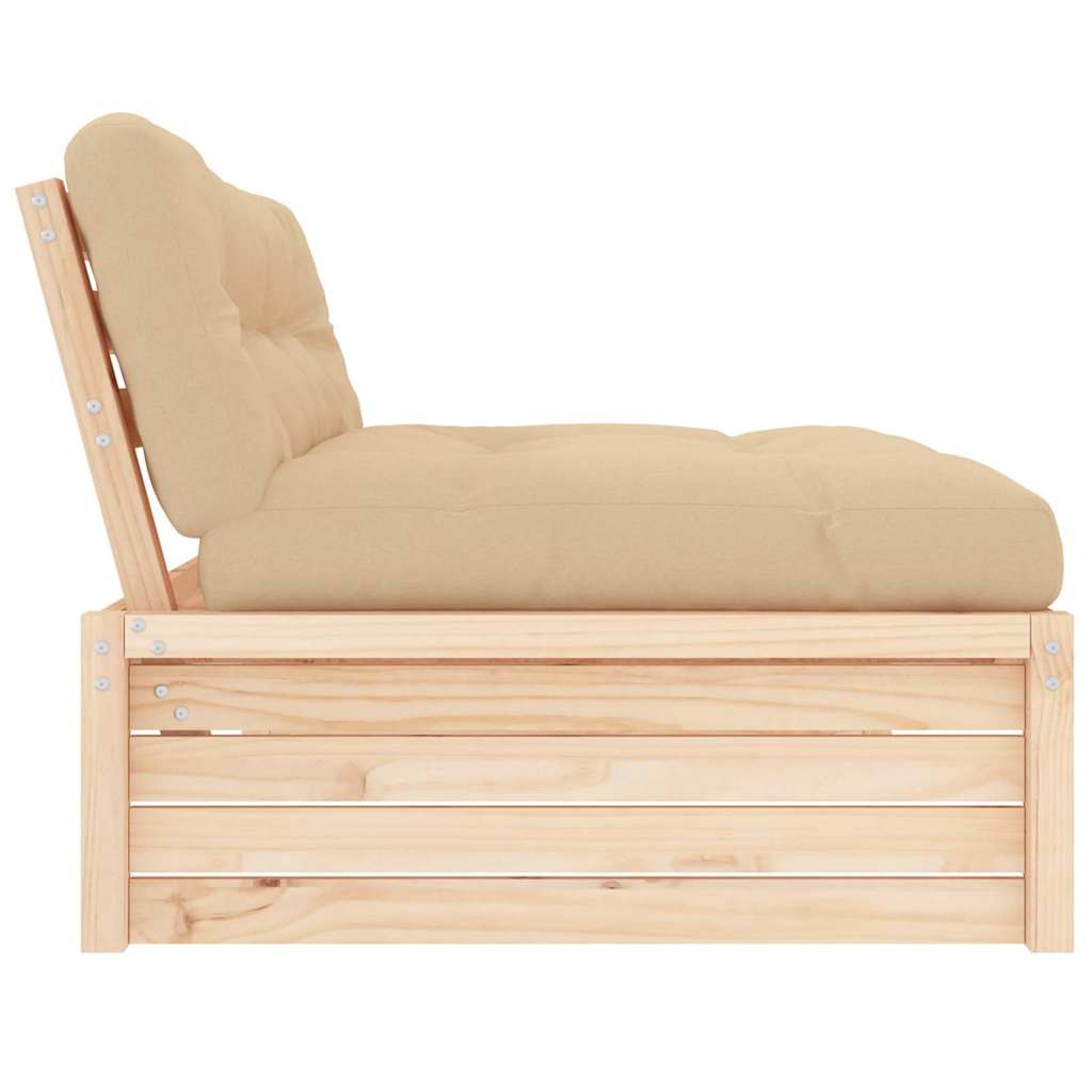 vidaXL Canapé central 120x80 cm en pin massif