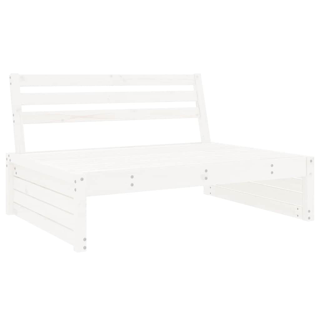 vidaXL Canapé central blanc 120x80 cm Bois de pin massif