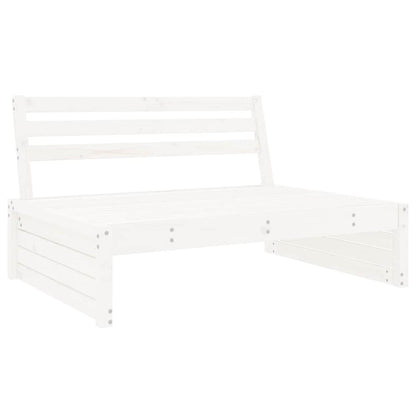 vidaXL Canapé central blanc 120x80 cm Bois de pin massif