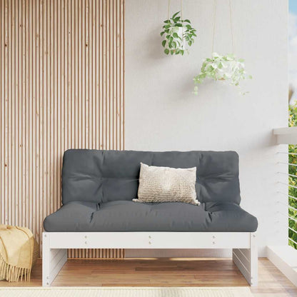 vidaXL Canapé central blanc 120x80 cm Bois de pin massif