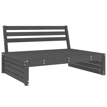 vidaXL Canapé central gris 120x80 cm Bois de pin massif